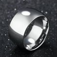 thumbnail image 2 of 12mm Titanium Steel Wedding Band Gift Promise Finger Ring Male Jewelry Size 7-13, 2 of 9
