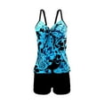 TIANEK Tankini 2 Piece Swimsuits Women Modest Floral Print Water Parks