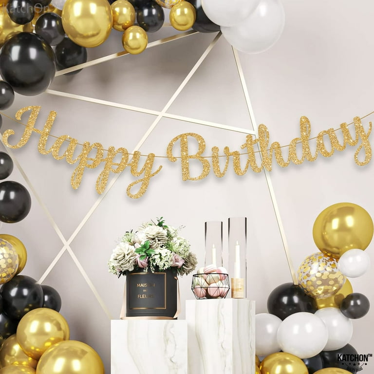 Golden Green Sequin Birthday Decor | Balloon Decorations In Agra