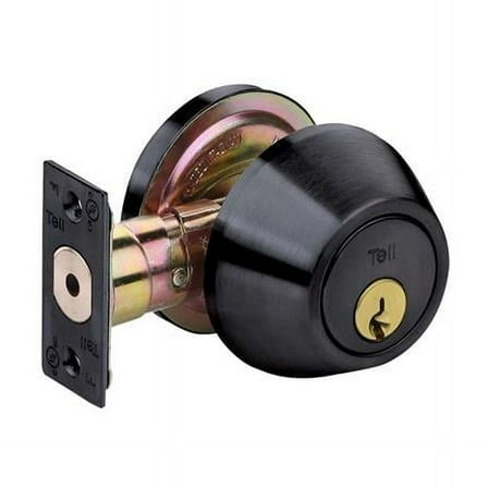 Steel Entry Knob & Single Cylinder Deadbolt, Matte Black
