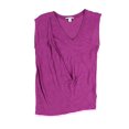 thumbnail image 2 of bar III Womens SS Twist Slub Basic T-Shirt, Purple, Medium, 2 of 6