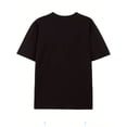 thumbnail image 2 of Camiseta de algodón con estampado de cocoteros al atardecer: 1 camiseta informal de algodón de verano para hombre. Estampado de cocoteros al atardecer, cuello redondo, manga corta, ligeramente elástic, 2 of 5