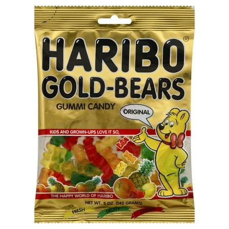 Haribo Gummi Candy Bears Original Assortment 5oz Bag 12 Haribo Gummi Candy Bears Original Assortment 5oz Bag 12 Carton