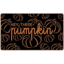 Hello Pumpkin Door Mat, Fall Decorations for Home, Hey There Pumpkin Fall Welcome Mat, Halloween Front Door Mat Indoor Outside Entrance, Autumn Harvest Thanksgiving Decor Doormats 17X29 Inch