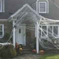 thumbnail image 2 of Fun World Halloween Decoration Stretch Spider Web White, 18.58 sq m, 2 of 4