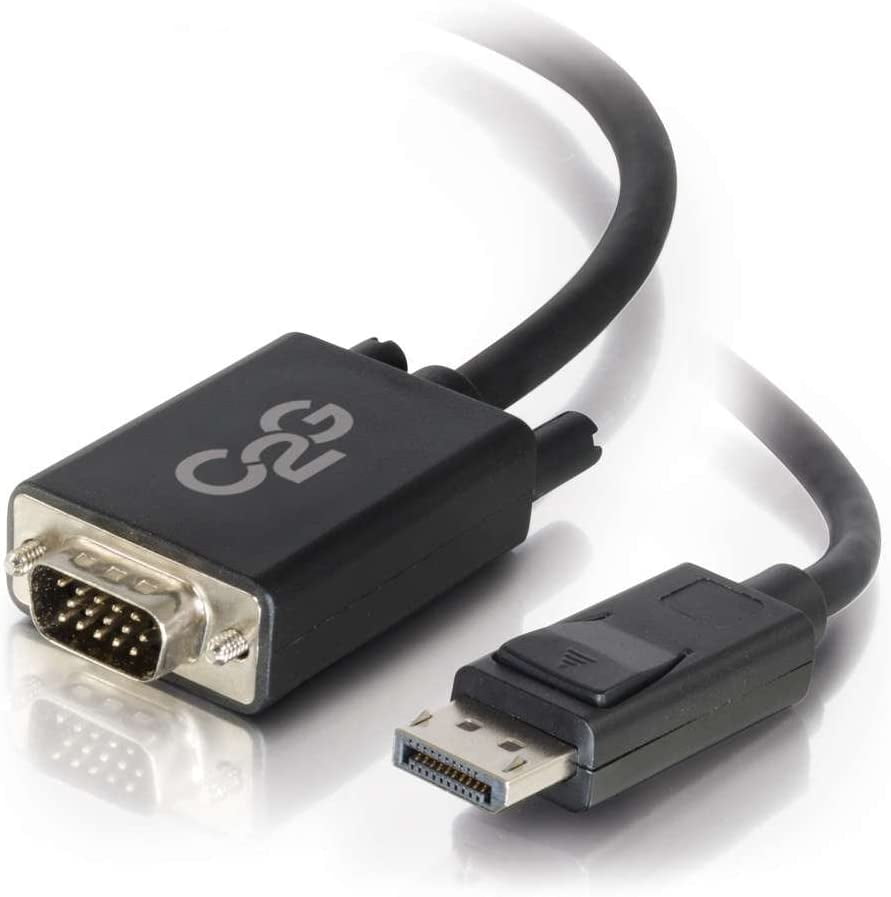 valuta Toerist Verduisteren Display Port Cable, Display Port to VGA, Male to Male, Black, 6 Feet (1.82  Meters), Cables to Go 54332 - Walmart.com