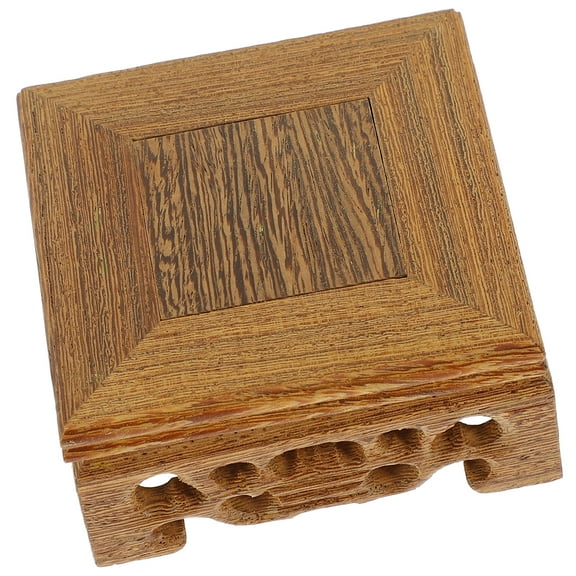 unbranded 2pcs Square Wooden Base Crafts Adornment Display Stand Planter Riser Figurine Vase Display Base