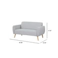 thumbnail image 7 of A&D Home Linda Polyester Round Arm Loveseat Sofa, Light Coffee Tan, 7 of 7