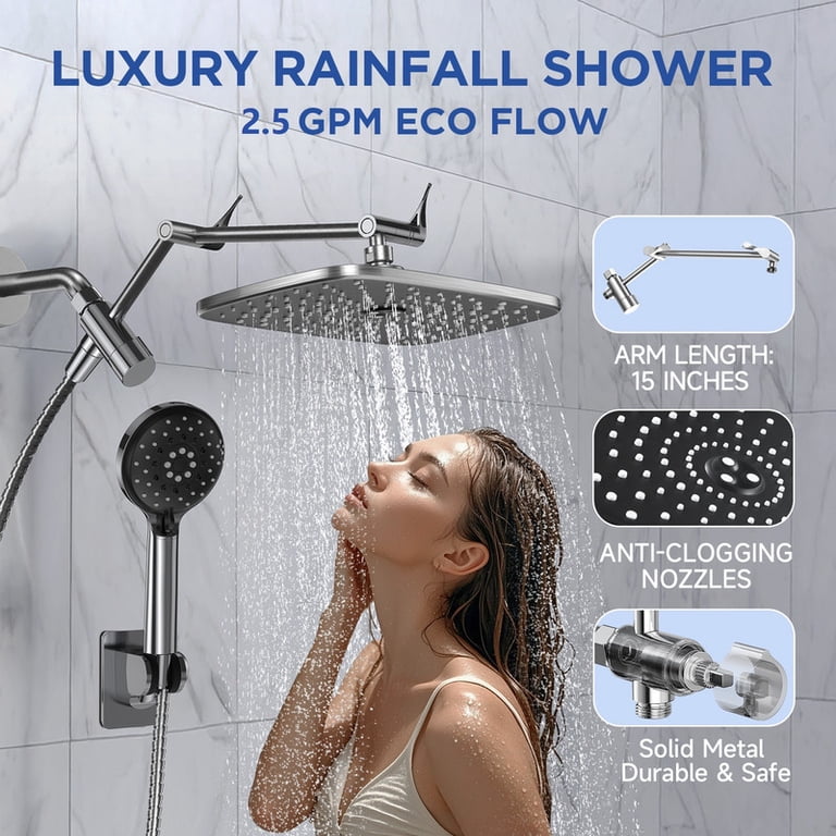 Ophanie 12-Inch Rain Shower Head Combo System photo 2
