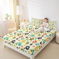 thumbnail image 3 of Erosebridal Cute Cat Print Bed Sheets for Kid, Animal Lover King Sheets, 4-Piece, 3 of 5