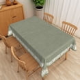 thumbnail image 3 of Sage Green Farmhouse Style Floral Rectangular Tablecloth,84x60 Inch,Waterproof Table Cover for Indoor Outdoor Dining Party, 3 of 5