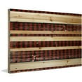thumbnail image 2 of Marmont Hill - "Deep Red Stripes" Painting Art Print on Natural Pine Wood, 2 of 7