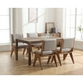 thumbnail image 4 of Guyou Solid Wood Dining Table, 59" Farmhouse Large Size Rectangular Dining Table for 4-6 People, Modern Kitchen Table for Living Room Dining Room Kitchen, Natural Brush, 4 of 8