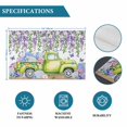 thumbnail image 6 of Blue Purple Floral Placemats Set of 6, Spring Country Hydrangea Flower Truck Placemats for Dining Table, Place Mats for Kitchen Tabletop, Waterproof Wipeable Dining Table Mats Set, 6 of 9