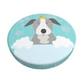 thumbnail image 3 of Picia Dog In Bathtub pattern Round Stool Covers Comfy Seat Covers Stretch Removable WashableChair Slipcover Round Bar Chair Cushion Cover-13 inch, 3 of 7