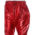 thumbnail image 6 of YONGHS Kids Girls Shiny Metallic Hip Hop Street Dance Harem Pants Trouser Red 11-12, 6 of 6