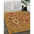 thumbnail image 3 of Ahgly Company Machine Washable Indoor Square Transitional Mahogany Brown Area Rugs, 5' Square, 3 of 7