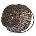 thumbnail image 3 of Dark Brown Stain Shopper Wicker Basket 22in, 3 of 4