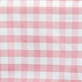 thumbnail image 5 of Efavormart Buffalo Plaid Tablecloth | 108" Round | White/Rose Quartz | Checkered Gingham Polyester Tablecloth, 5 of 9