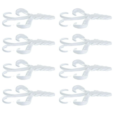 8pcs 6cm/3g Soft Shrimp Baits Bright Color Extra Soft High Toughness Reusable Simulation Design Flexible Saltwater Freshwater Artificial Soft Shrimp B