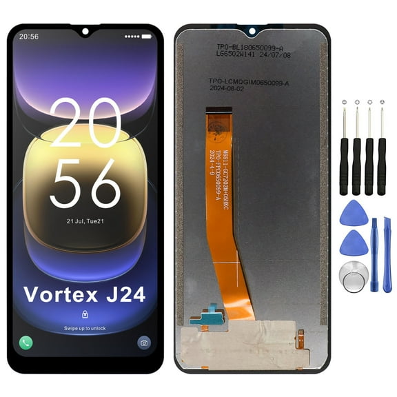 KIQ Replacement LCD Screen Full Assembly with Digitizer Compatible with Vortex J24(Without Frame)