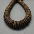 thumbnail image 2 of Coconut Beads Strands Natural Flat Round Coconut Brown 6~26x2~7mm Hole: 1mm about 95~125pcs/strand 18.70 inch(47.5cm), 2 of 2