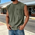 thumbnail image 3 of Workout Tank Tops for Men Summer Crewneck Loose Fit Sleeveless Muscle Shirts Vintage Washed Tshirts, 3 of 5
