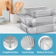 thumbnail image 4 of Disposable Aluminum Pans With Lids, 9x13 (10pc) And 8x8 Square (10pc) Combo Set, Heavy Duty Baking and Cake Pan for Catering Storage, 4 of 6
