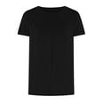thumbnail image 3 of Summer Shirts For Women 2025 Sevevn 2025 Womens Tops Summer Casual Tunic Short Sleeve Dressy Blouses Trendy Flowy T-Shirts Tops For Women Trendy, 3 of 6