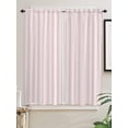 thumbnail image 2 of Bedroom Curtains 63 Inches length, Pink Striped Window Treatment Curtain Drapes, Modern Farmhouse Pink White Stripes Rod Pocket Curtain Panels for Living Room Kitchen, 42"x63", 2 Panels, 2 of 7