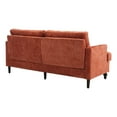 thumbnail image 6 of Breathable Orange Chenille Loveseat with Solid Wood Frame / Ideal for Relaxing at Home, 6 of 6