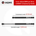 thumbnail image 2 of C16-25563 12" 65Lbs/289N Gas Struts Springs Shocks Lift Support for Camper Shell are ATC Snugtop Leer Truck Canopy Topper Rear Window Truck Cap Door Toolbox Lid 2pcs by IAQWE, 2 of 4