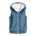 thumbnail image 5 of Goodw7 Girls Flannel Hooded Vest, Fleece Zip Up Sleeveless Waistcoat with Pockets, Soft Touch Warm Outerwear for Family Walks and Gatherings, 5 of 5
