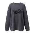 thumbnail image 2 of Gibobby Sudadera oversize mujer Sudadera de Forro Polar Suave con Cuello Redondo Sudadera para Mujer(Gris,M), 2 of 3