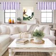 thumbnail image 4 of Purple White Striped Valance Curtain Rectangular Geometric Window Valances Rod Pocket Short Curtains Window Treatments for Kitchen Bedroom Bathroom Laundry 42" x 12", 4 of 9