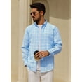 thumbnail image 2 of sogami Men's Casual Plaid Long Sleeve Shirt Lightweight Cotton Gingham Shirt, 2 of 8