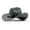 Grey, variant on Western Style Cowboy Hat Wide Brim Hat Felt Fedora With Feather For Outdoor Riding And Travel Grey