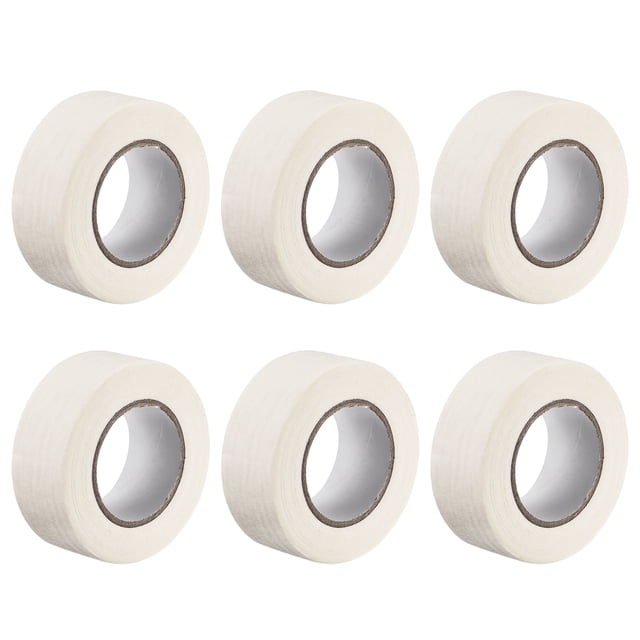 Uxcell 6Pcs 25mm 1 inch Wide 20m 21 Yards Cinta de Enmascarar para Pintores Rollos Blancos