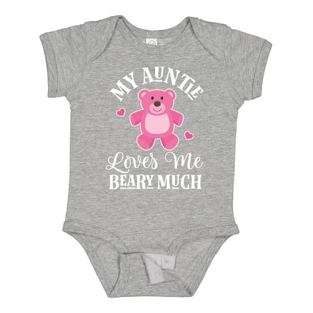 

Inktastic My Auntie Loves Me Girls Bear Gift Baby Girl Bodysuit