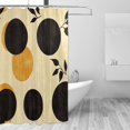 thumbnail image 2 of Round Black and Yellow Shower Curtain Liner 72x72 Inch Waterproof Shower Curtains Decorative Bathroom with 12 Pack Hooks, 2 of 5