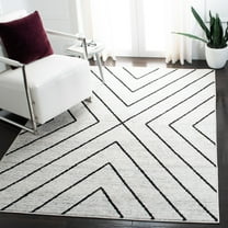 SAFAVIEH Adirondack Evonne Geometric Area Rug, Ivory/Grey, 5'1" x 7'6"