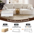 thumbnail image 6 of EnHomee Modular L-Shaped Sectional Sofa for Livingroom Boneless Convertible Cloud Sofa Couch for Home, White(Corduroy), 6 of 12