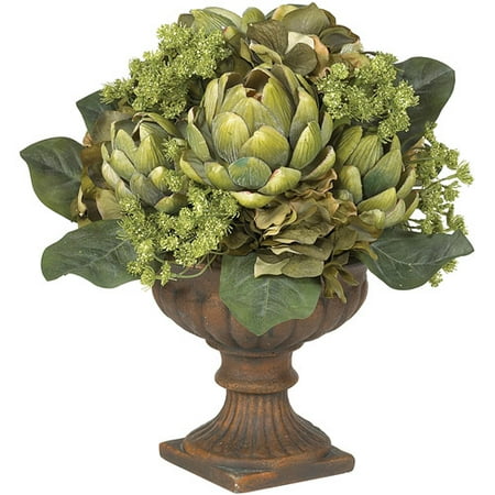 Artichoke Centerpiece Silk Flower Arrangement