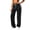Black, variant on Bxsruta Women Track Pants Drawstring Elastic Waist Wide Leg Lounge Running Training Trousers