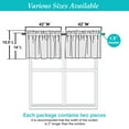 thumbnail image 3 of Patin Yellow Sheer Curtains Valances for Windows 14 Inch Length 2 Pcs, Voile Solid Color Short Kitchen Curtain, Home Decor Drapes with Rod Pockets for Cafe Bedroom Basement, Each Panel 42" W x 14" L, 3 of 9