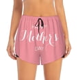 thumbnail image 2 of Balery Happy Mother's Day Pantalones cortos deportivos para mujer con forro y dos bolsillos, elásticos, para entrenamiento, gimnasio, yoga-Small, 2 of 7