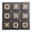 Dark Brown Block Solid Tic Tac Toe Square 10" x 10" x 2", variant on DecMode 10" x 2" Dark Brown Wooden Tic Tac Toe Block Game Set with Light Wood Pieces, 1-Piece
