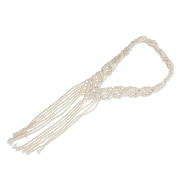 unbranded Cotton Rope Woven Headband Beige Bohemian Macrame Hair Accessory for Weddings and Travel