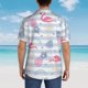 thumbnail image 4 of Fotbe Flamingo and Pineapple Camisa Hawaiana para Hombre Unisex – Camisa Casual de Verano con Botones de Manga Corta de Algodón y Lino,XX-Large, 4 of 7