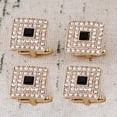 thumbnail image 3 of 4 Uds. Gemelos, camisa de vestir, de para boda, de Oro Colco Gemelos de camisa, 3 of 8